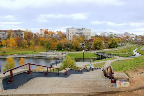 В Могилёве одну из лестниц к Дубровенке превратили в арт-объект