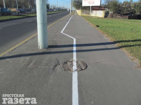 Улица Московская в Бресте теперь с велодорожкой