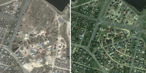 Лунинец можно в деталях рассмотреть на новых снимках из космоса. Пинск и Столин на очереди