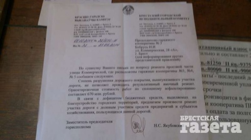 В Бресте дорога к трем гаражным кооперативам перестала быть таковой, превратившись со временем в направление