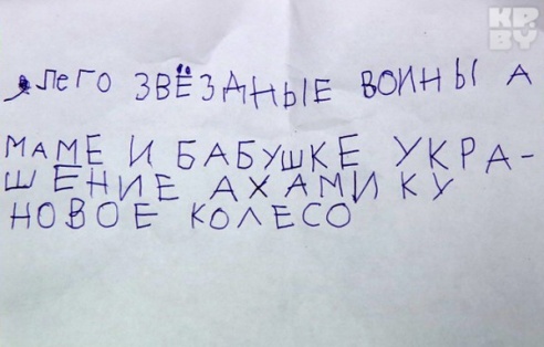 «Дорогой Дед Мороз! Я хочу сюрприз, но только не майку, как в прошлом году!»