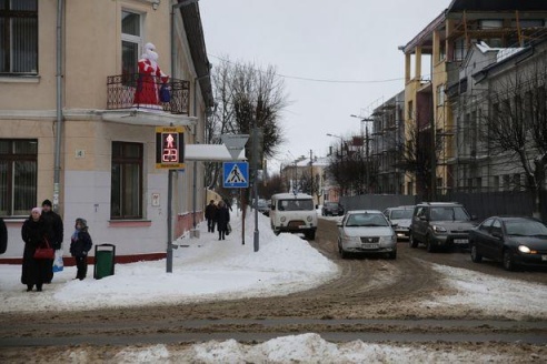 За ночь в Барановичах выпала четырехдневная норма снега