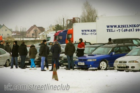Барановичский автоклуб Street Line провел тренировку по зимнему вождению