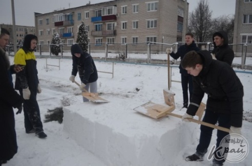 Фестиваль снежных скульптур состоялся в Вилейке 6 февраля (ФОТО)
