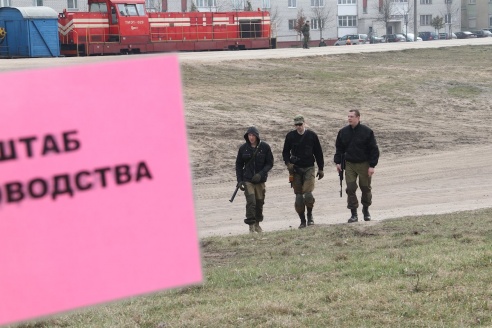 В Барановичах «освобождали заложников»