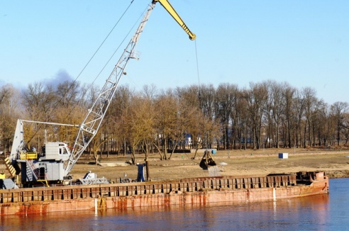 В Могилёве обустраивают новый причал на Днепре