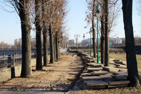 В Могилёве обустраивают новый причал на Днепре