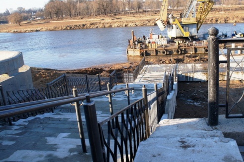 В Могилёве обустраивают новый причал на Днепре