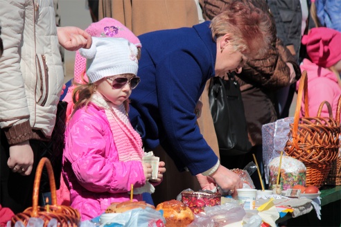 Освящение пасхальной пищи в Барановичах