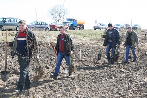 У Паставах закладзены сквер 70-годдзя Вялікай Перамогі (+фота)