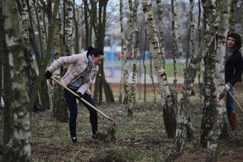 Жители города Барановичи вышли на субботник