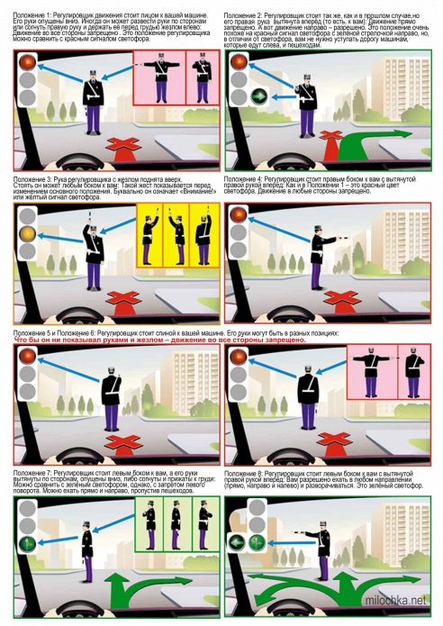 Сигналы регулировщика: шпаргалка для водителя и пешехода