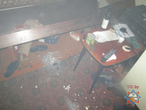 В Барановичах на пожаре сотрудники МЧС спасли человека