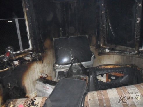 Из-за старого телевизора едва не сгорел дом на Вилейщине (ФОТО)