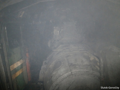 Под Слуцком загорелся тепловоз