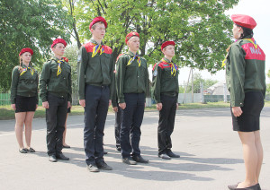 На минувшей неделе в Костюковичах прошел районный слет юных спасателей-пожарных (+ фото)