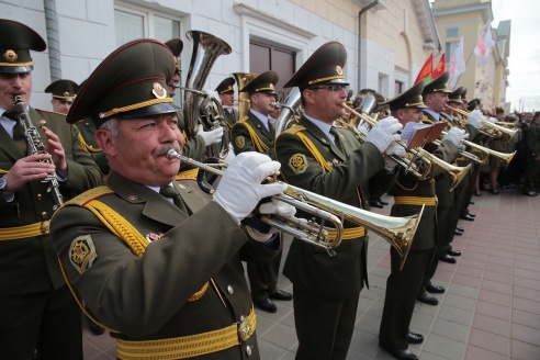 В Барановичах встретили Поезд Победы