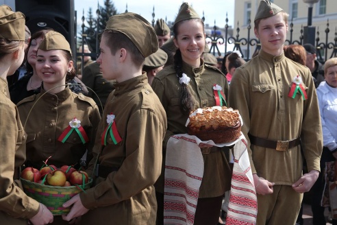 В Барановичах встретили Поезд Победы