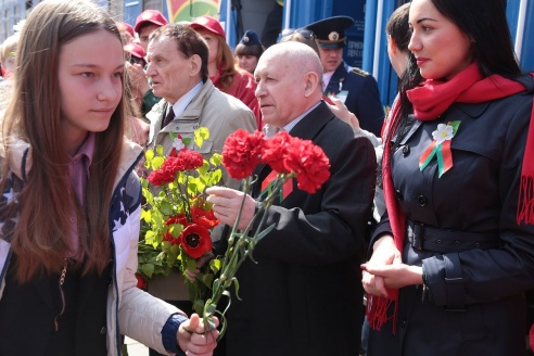 В Барановичах встретили Поезд Победы