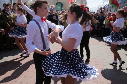 В Барановичах встретили Поезд Победы