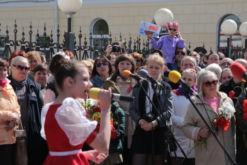 В Барановичах встретили Поезд Победы