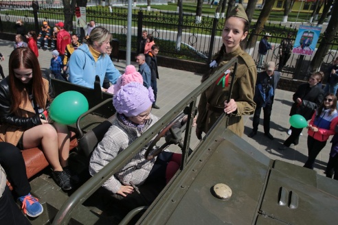 В Барановичах встретили Поезд Победы