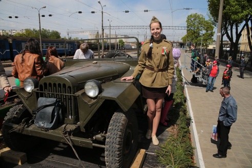 В Барановичах встретили Поезд Победы