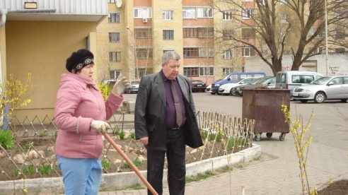 Благодаря стараниям брестчан вместо пустыря у их дома появились цветники и деревья