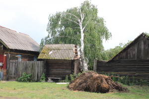 Сильный ураган, в минувшее воскресенье, 19 апреля устроил погром на улицах агрогородка Белая Дуброва Костюковичского района (+ фото, видео)