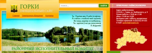 Сайт Дрибинского райисполкома оказался лучшим среди страниц госорганов