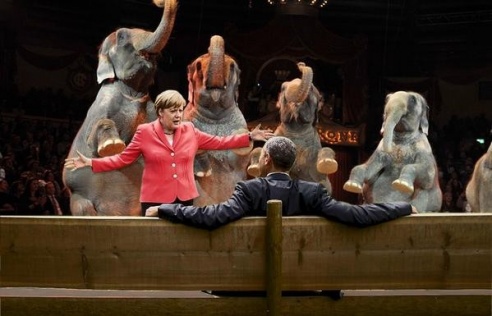 Фото Ангелы Меркель, "танцующей" для Барака Обамы, всколыхнуло Интернет (ФОТО)