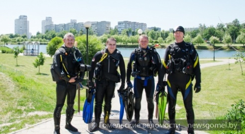 Чистку акватории озёр провели сотрудники Гомельского дайвинг-центра