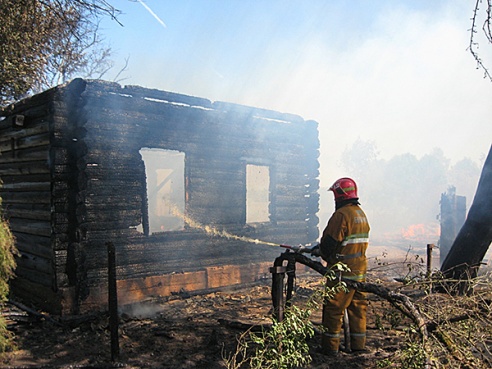 Слаженные действия спасателей и месных жителей помогли спасти 83-х летнюю хозяйку дома в Быховском районе