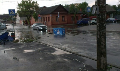 Фотофакт: в воскресенье Гомель «накрыло» дождем