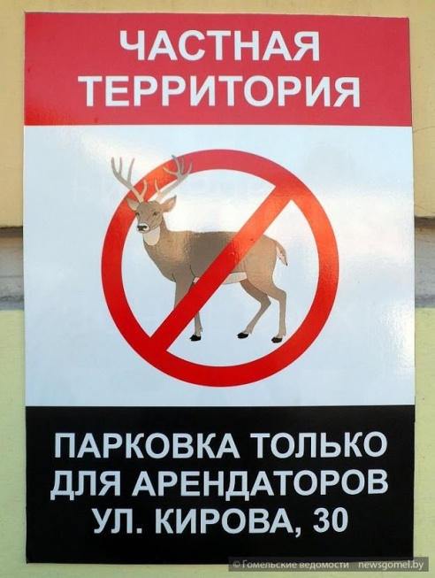 Интересные таблички о правилах парковки в Гомеле