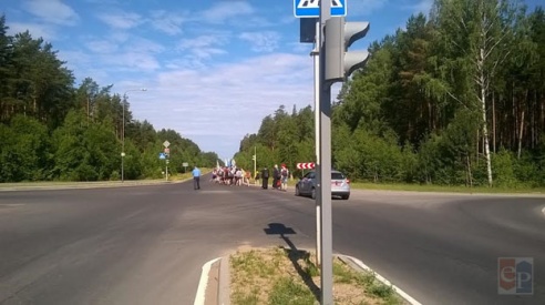 Из Жодино в Будслав вышли около 150 католиков