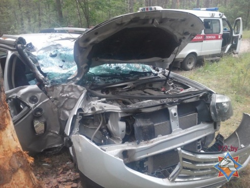 В Гомельском районе работники МЧС деблокировали пострадавшего в ДТП