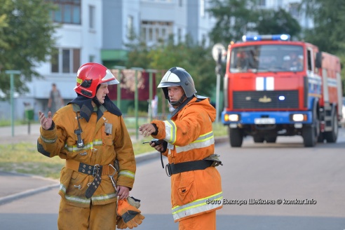 Пожар в бобруйском небоскребе