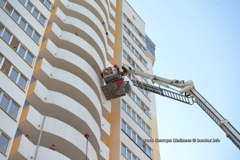 Пожар в бобруйском небоскребе