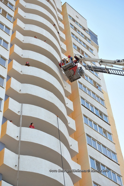 Пожар в бобруйском небоскребе
