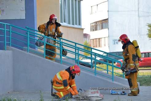 Пожар в бобруйском небоскребе