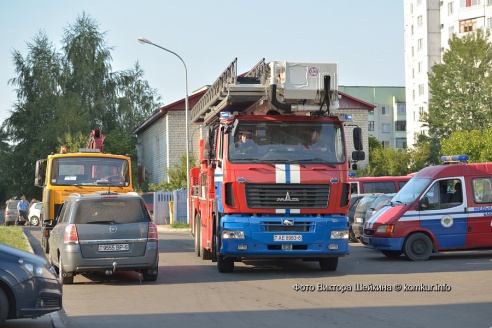 Пожар в бобруйском небоскребе