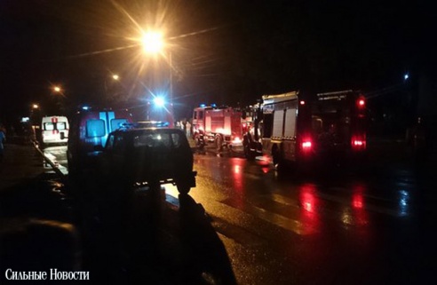 Фотофакт: в Гомеле пожар охватил здание кафе «Сердце ангела»