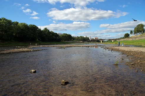 На Двине в Витебске отмечен рекордно низкий уровень воды