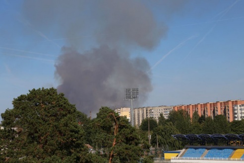 Под Борисовом горит свалка