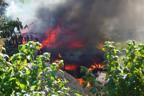 В Паршино сгорел автомобиль