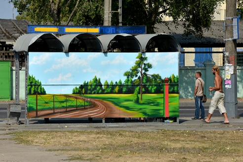 Гомельские пограничники превратили старую остановку в привлекательный арт-объект