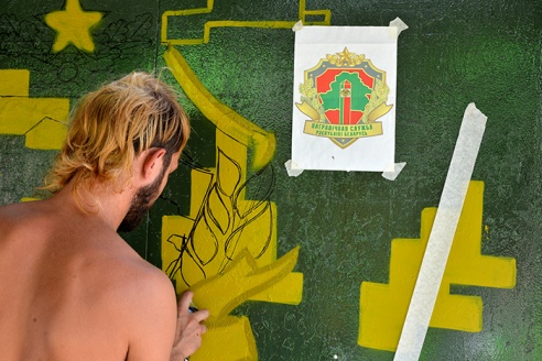 Гомельские пограничники превратили старую остановку в привлекательный арт-объект