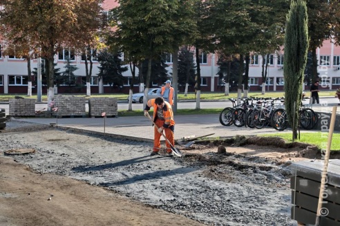Расширение проезжей части по улице Телегина в Гомеле