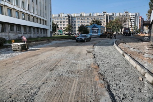 Расширение проезжей части по улице Телегина в Гомеле